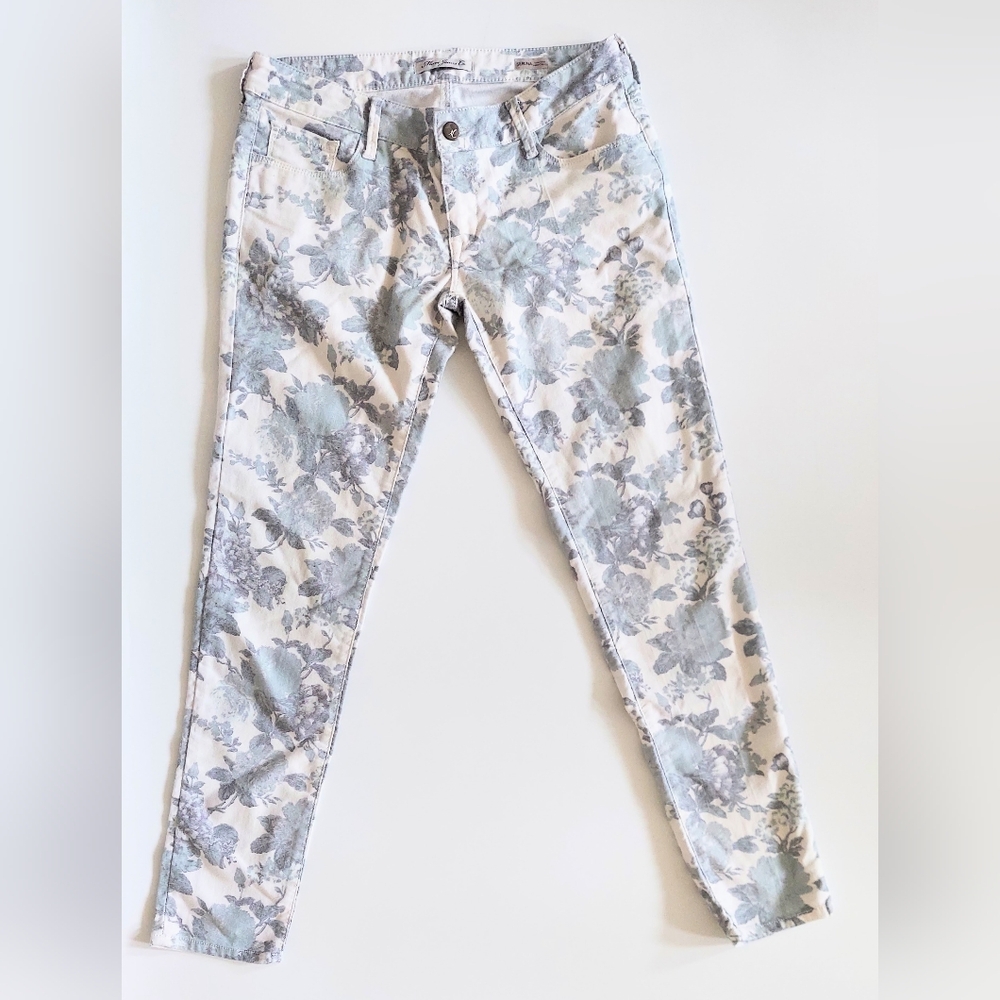Mavi Jeans Co Serena Low Rise Super Skinny Jeans Blue Floral Size US 14 EU 32